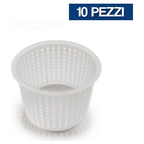 FUSCELLA FORMETTA IN PLASTICA PER RICOTTA FORMAGGIO GR 50/100 PZ 10 (29136)