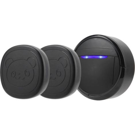 (Schwarz) Intelligente Hunde-Türklingel – 55 Melodien – IP55 wasserdicht – Lautstärke einstellbar (1/4)