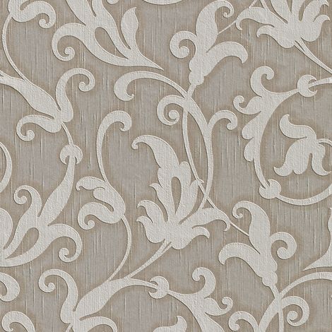 BRICOFLOR Papier peint baroque Tapisserie baroque Papier peint intissé Marron Gris - 10,05 x 0,53 m (1/5)