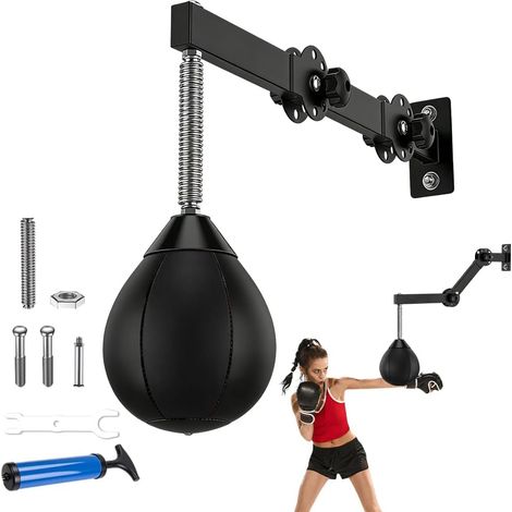 Sac de frappe suspendu, punching ball réglable en hauteur, pliable avec suspension, appareil d'entraînement pour les réflexes (1/5)