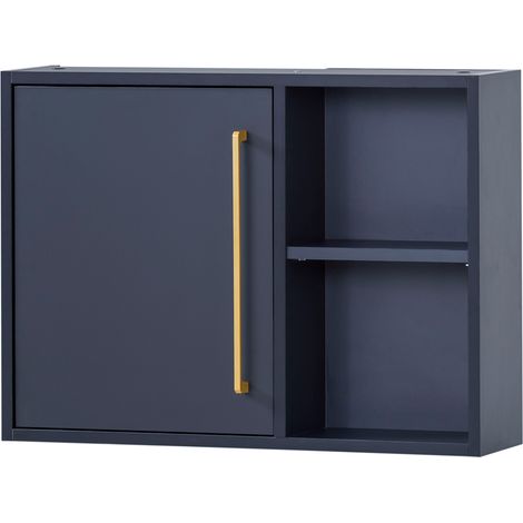 Badezimmer Hängeschrank KELLA-80 in nachtblau, B/H/T: ca. 66,8/48,4/16 cm