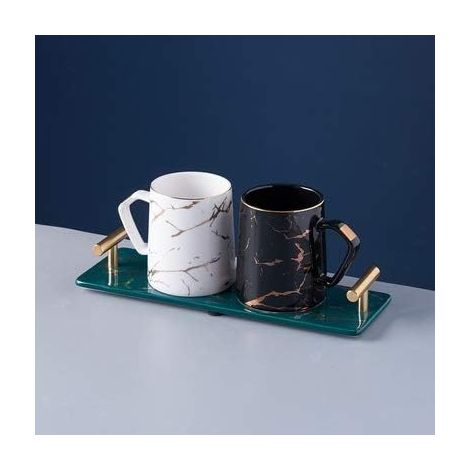 Keramik Badezimmer Accessoire Set mit Luxustablett