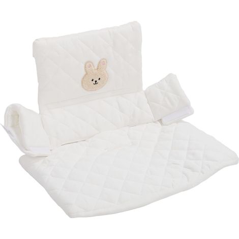 Coussin de chaise haute bébé imperméable en nylon, protège-assise et dossier, confortable, motif lapin (1/5)