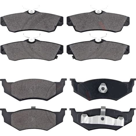 KIT PASTIGLIE FRENO ANTERIORI E POSTERIORI compatibile con CHRYSLER GRAND VOYAGER V (RT) / PASTIGLIE FRENANTI AUTO OEM FDB4074,FDB4778 FDB4196 / SOSTITUZIONE DIRETTA / BASSA POLVERE / SILENZIOSO