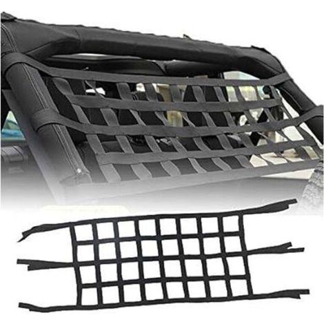 Amaca da tetto per auto: comoda rete elastica realizzata in tessuto Oxford ad alta resistenza, compatibile con Jeep Wrangler YJ/TJ/JK/JL