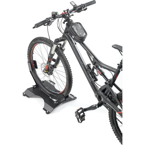 Andrys Rastrelliera Bici 1 Posto con Piedini Ruote 6,5cm 40x43x30 Nero