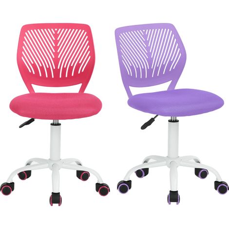 2pcs Home Office Chair, Ergonomic Adjustable Height Swivel Rolling, Chaise de Bureau D'ordinateur pour la Maison Le Bureau et L'étude (1/5)