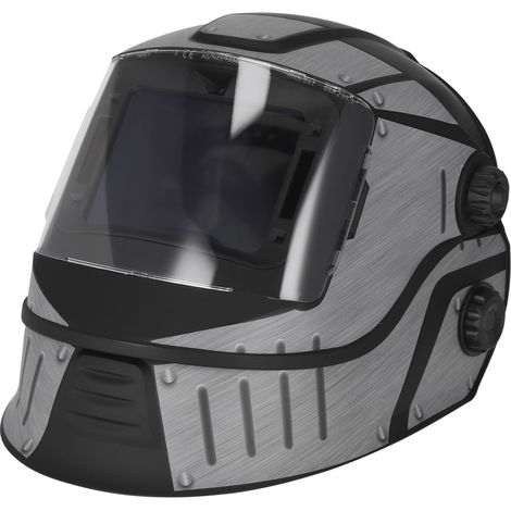 Sealey PWH603 Auto Darkening Solar Powered Flip-Up Welding Helmet Shade 9-13