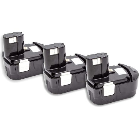 vhbw 3x batería reemplaza Hitachi EB 1826HL, EB 1830H, EB 1830HL, EB 1833X, EB 1824L, EB 1826H para herramienta (1500 mAh, NiMH, 18 V)