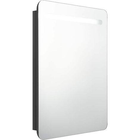 Maison Exclusive - LED-Bad-Spiegelschrank Glänzendes Schwarz 60x1 (1/5)