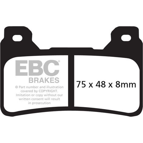 Pastillas de freno EBC GPFAX390HH para pista/profesionales (juego para 1 disco)