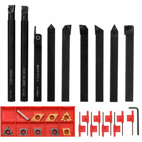 9-teiliger Drehmeißelsatz mit hoher Härte, Metallfräser, CNC-Drehwerkzeughalter mit 10-mm-Feststellklinge (1/5)