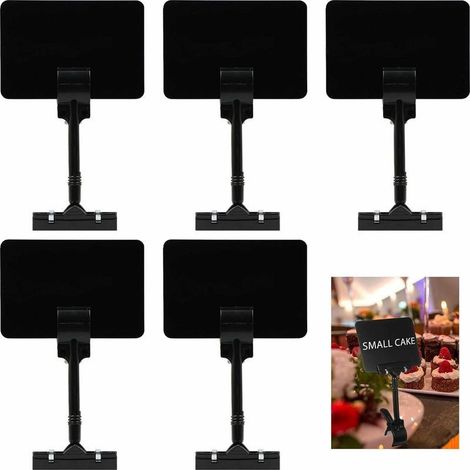 5 Pièce Pinces étiquettes Clips Titulaire Prix Support D'affichage Présentoir avec de Réutilisables Double Face pour Magasins Fruits Restaurants Supermarchés (1/5)