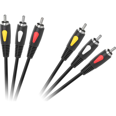 RCA-Audiokabel mit Cinch-Anschluss, 1 m, 3 RCA-auf-3 RCA, Cabletech Eco-Line (1/2)