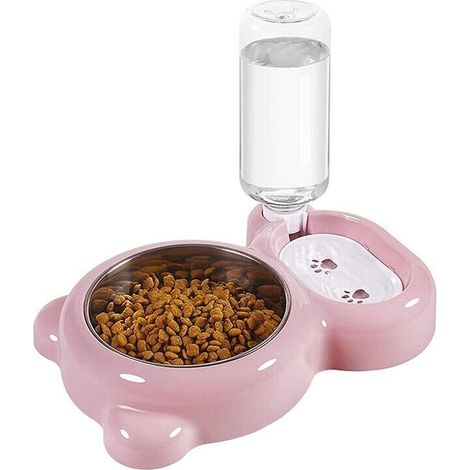 Distributeur multifonctionnel hrana animale, plastique, 500 ml, Roz (1/5)