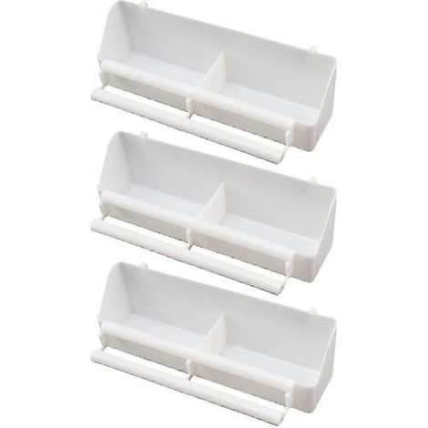 Lot de 3 mangeoires pour oiseaux, bol, boîte à nourriture pour cage à oiseaux, accessoire pour cage à oiseaux -Yx (1/2)