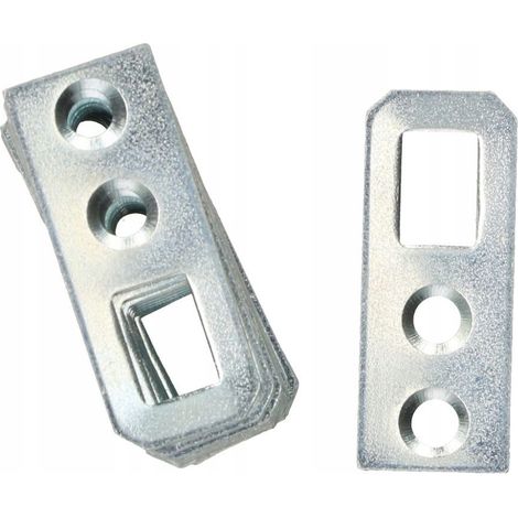 KOTARBAU Lot de 100 crochets d'armoire, 30 x 12 x 1 mm, en forme de forme de placard, ferrures de lit, galvanisées, pour meubles, fixations plates argentées