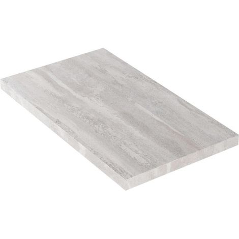 Estante de baño para lavabo exento 80x46x3,8 cm gris tórtola - Metz - Mensola