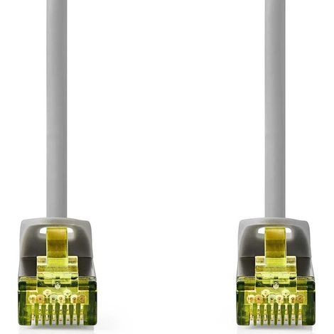 Nedis CAT7-Netzwerkkabel / S/FTP / RJ45 Stecker / RJ45 Stecker / 0.25 m / Snagless / Rund / LSZH / Grau / Label