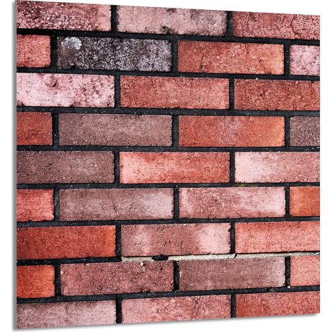 Panneau de verre pour la cuisine 60x65 Brique (1/5)