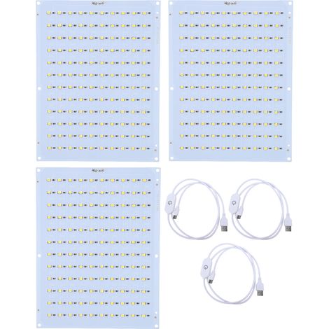 Kit de 3 panneaux de rétroéclairage LED adaptés au laboratoire Bambu Makerworld, imprimante 3D, lumière Type C, matériel de bricolage, modèle de pièces de rechange (1/5)