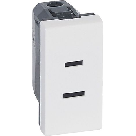 Prise de courant sans terre standard US Mosaic 1 module blanc LEGRAND 077503 (1/2)