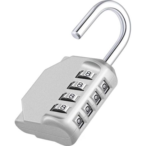 Cadenas Code Exterieur, Cadenas 4 Chiffres Pour Gym, Vestiaire, College, Scolaire Armoire, Argent
