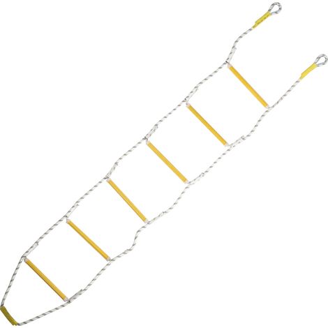 Échelle de sécurité souple en nylon de 2 m (6,6 pi) pour secours en cas d'incendie, usage extérieur. (1/5)