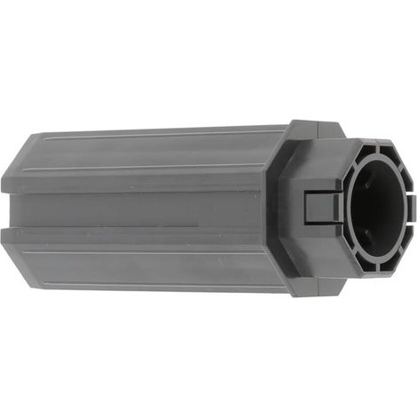 Embout de tube de volet roulant octogonal en PVC noir Fenêtre Sortie Baie vitrée Store, pour tube octogonal de 50 mm sortie pour roulement Ø 28 mm (1/2)