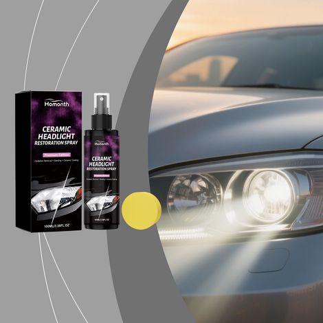 Scheinwerfer-Pflegeset: Tägliche Reinigung, Aufhellung und Aufbereitung von Autoscheinwerfern – Pflegelösung 100 ml1, Schwamm1 -- DTEKGAZ (1/5)