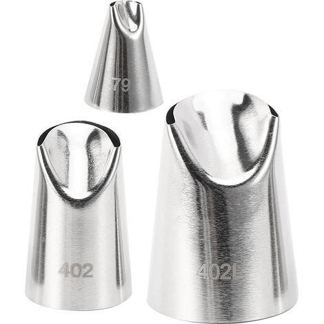 3-teiliges Küchen-Dekorier-Set aus Edelstahl für Kekse, Plätzchen und Kuchen (1/5)