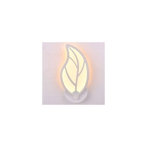 Moderne Applique Murale 12W LED en Forme Feuille Lampe Murale Intérieur Décoration de Chambre Enfant Couloir Salon, Blanc Chaud (1/5)