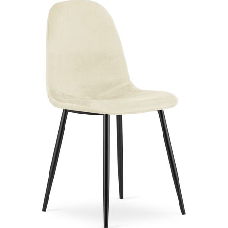 Como-Stuhl – beiger Samt x 1 (1/5)