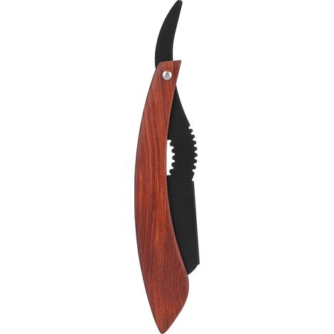 Rasoir de barbier professionnel à lame droite pour hommes, rasoir manuel pliant (lame non incluse) (1/5)