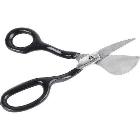 Ciseaux à bec de canard pour tapis de 18 cm, ciseaux à poils longs, ciseaux à bec de canard pour applications, poignée ergonomique pour loisirs créatifs et broderie, noir (1/5)