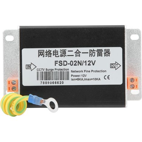 TOIVIZE-Parafoudre pour CCTV avec Protection Fine du Réseau Module 2 en 1 FSD‑02N/12V (1/4)