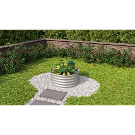 Vitavia Hochbeet "Vita 401 RUND", aluminium blank (1/5)
