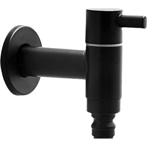 Th Brass - Robinet de jardin extérieur Robinet d'eau du robinet1pcs-noir-b) (1/3)