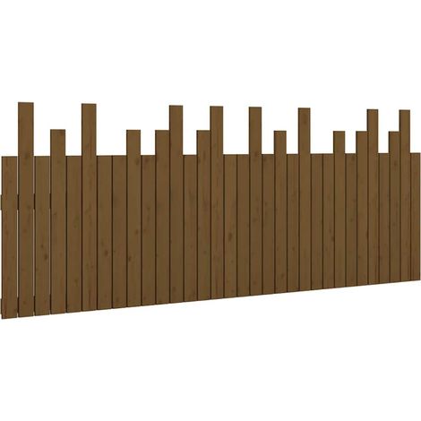 Maison Exclusive - Cabecero cama pared madera maciza pino marrón