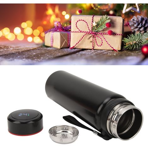 Mug isotherme professionnel grande capacité avec dragonne, simple et portable, idéal comme cadeau, noir, 1000 ml (1/5)
