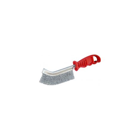 Cepillo convexo con cerdas flexibles onduladas de acero de 30 mm