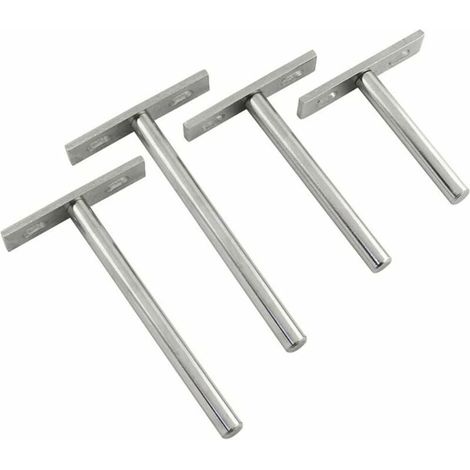 4 Pcs Invisible Floating Shelf Brackets Hidden Fixing T-Shape Wall Shelf Bracket for Fixing Wood Shelf Brackets Invisible Wood DIY Shelves(46mm) (1/5)
