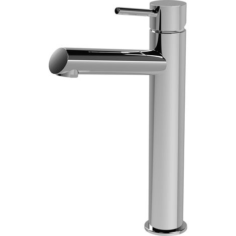 Minimalist Round Tall Mono Basin Mixer Tap - Chrome (1/5)