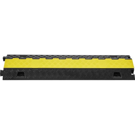 Protège-câbles 2 canaux, 91,8x25x4,3 cm, résistance 9979 kg/essieu, TPU robuste, couvercle rabattable TPR, pour allée et passage véhicules. (1/5)