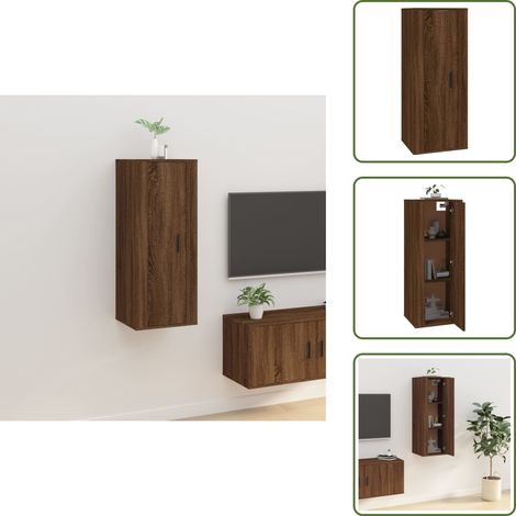 Mueble decorativo - vidaXL Mueble para TV de pared roble marrón 40x34,5x100 cm - Armario para TV