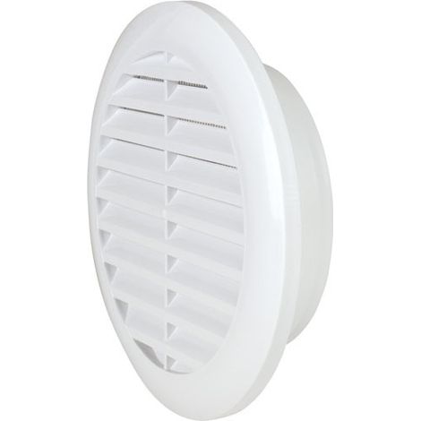 AUTOGYRE - Grille elegance ø138mm plastique blanc avec moustiquaire (1/2)