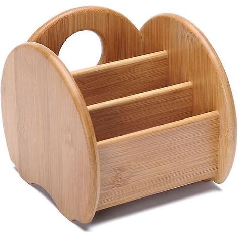 Collection de télécommandes pour table basse, étagères en bambou et bois, S (1/5)