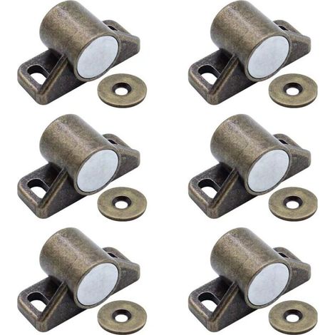Set mit 6 magnetischen Türverschlüssen, Magnetverschluss (rund, bronze) (1/5)