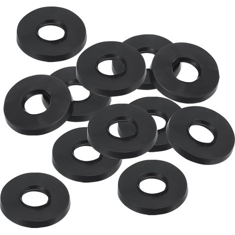 Rondelle Plate En Caoutchouc M8, Lot De 12, Diamètre Intérieur 8mm, Diamètre Extérieur 21mm, Épaisseur 2mm, Joint D’étanchéité Pour Robinet, Tuyau D’eau, Boulon De Fixation, Noir (1/5)