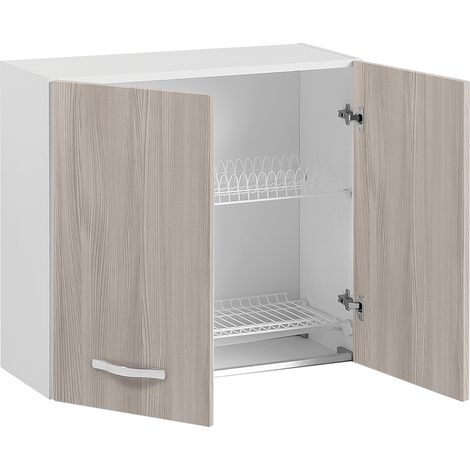 MOBILE COLAPIATTI PER CUCINE COMPONIBILI L.80 x P.32 x H.72. - 2 ante - col. olmo  - LINEA AZZURRA